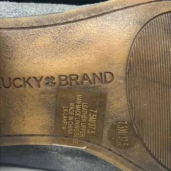 Lucky Brand - Grey Metallic Lahela Suede Booties Women's Size 7.5M - Picture 8 of 8